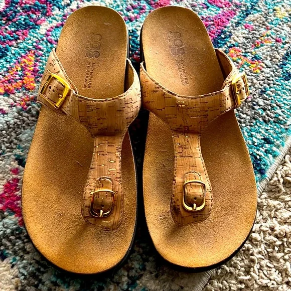 SAS Women's Sanibel Flip Flops – Leather Thong Sandals With Contoured Footbed - View #8